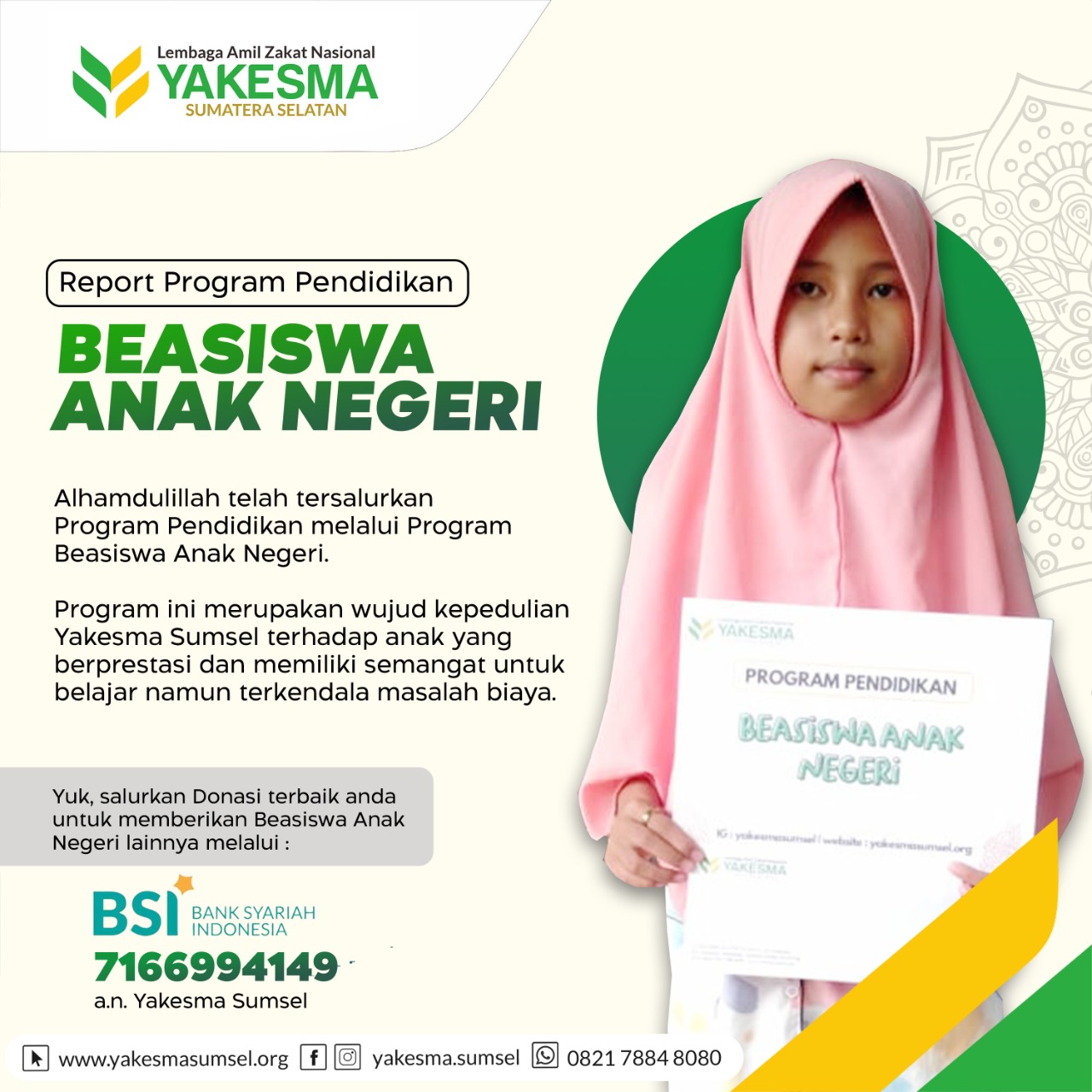 Read more about the article Report program pendidikan || Beasiswa Anak Negeri